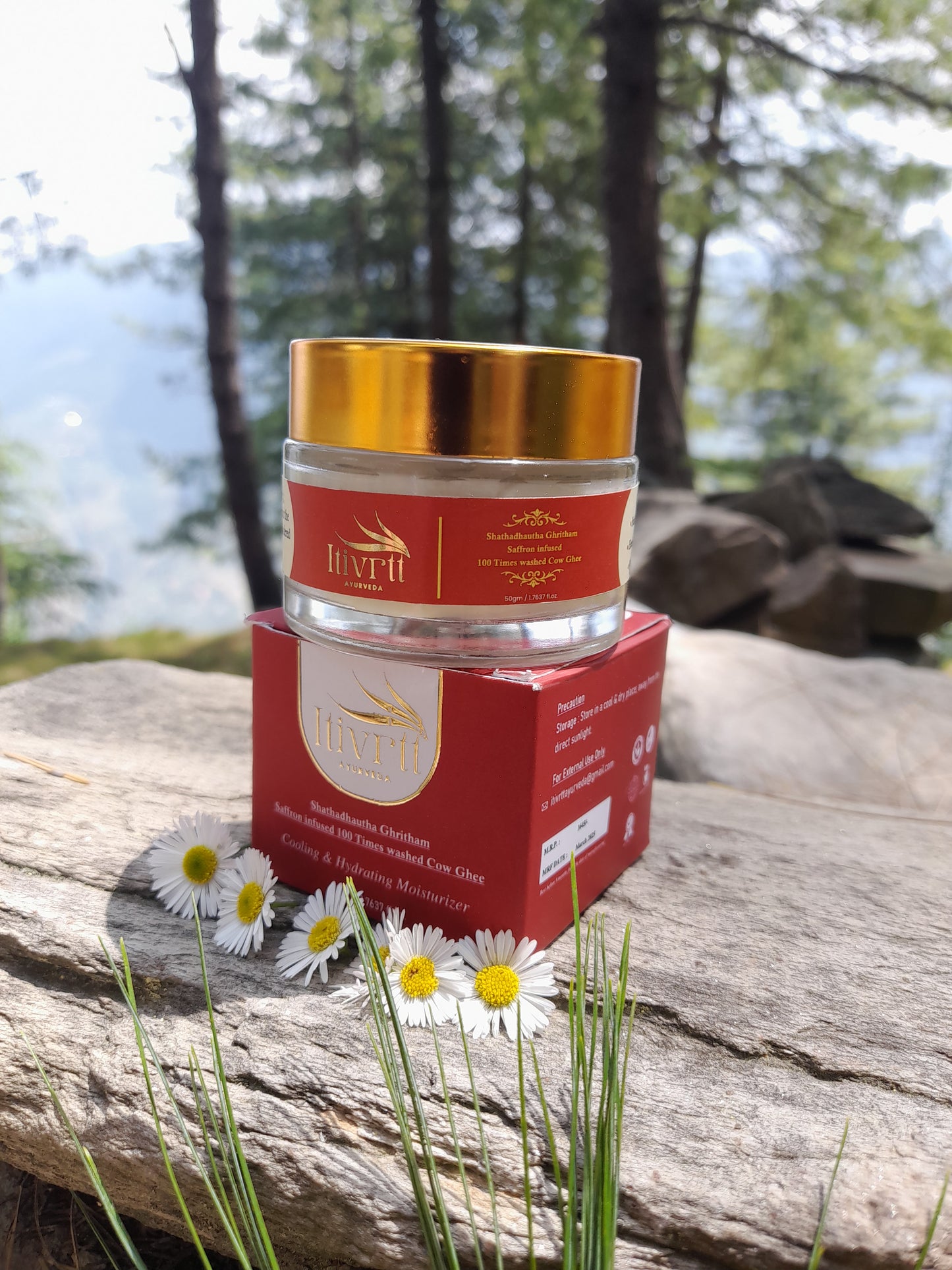 SHATADHAUTA GHRITHAM | Saffron infused 100 times washed cow ghee| Skin Repair Emollient|